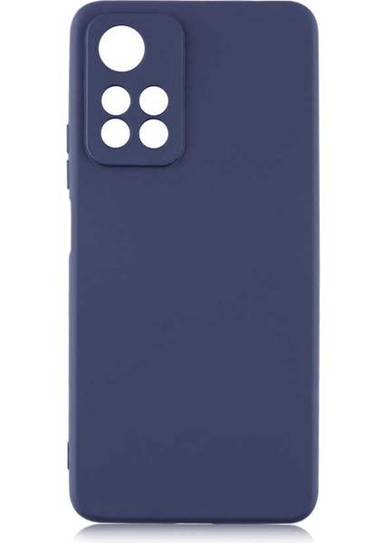 Xiaomi Redmi Note 12 Pro 4g Kılıf Mat Korumalı Soft Premier Silikon+Nano Glass Lacivert