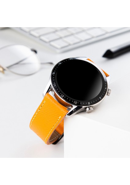 Huawei Watch Deri Kordon Watch GT5 / GT4 Gt 2 3 4 5 Pro 46mm Gt2 E Gt2e Gt2pro Gt3 Pro Gt3pro Se 2e Elite Huawei Watch 4 Pro Ultimate Deri Kordon Kayış 46 22mm Sarı fiyatları