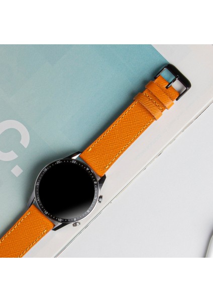Huawei Watch Deri Kordon Watch GT5 / GT4 Gt 2 3 4 5 Pro 46mm Gt2 E Gt2e Gt2pro Gt3 Pro Gt3pro Se 2e Elite Huawei Watch 4 Pro Ultimate Deri Kordon Kayış 46 22mm Sarı