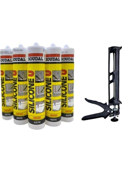 Şeffaf Silikon 280 ml x 5'li Set