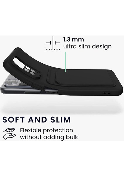 Xiaomi Redmi Note 12 Pro 4g Uyumlu Kılıf Kamera Korumalı Kartvizitli Cüzdan Tarz Ultra Ince Silikon Kapak
