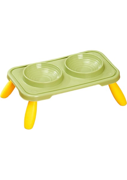 Çift Köpek Kaseleri Su ve Yemek Kaseleri Köpekler Için Hafif Dayanıklı Kedi Kaseleri Yeşil Sarı (Yurt Dışından) modelleri