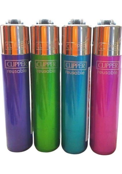 Clipper Renkli 4’lü Çakmak Set