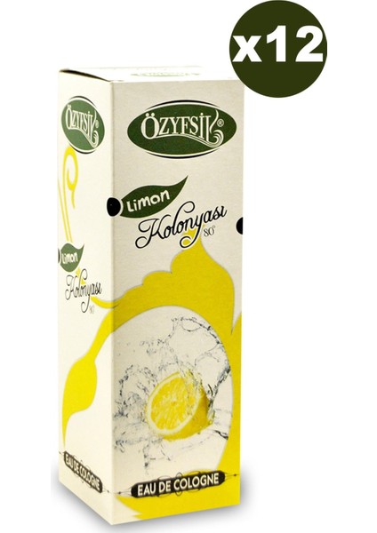 Limon Kolonyası 80°c 200 MLX12 Adet Özyeşil