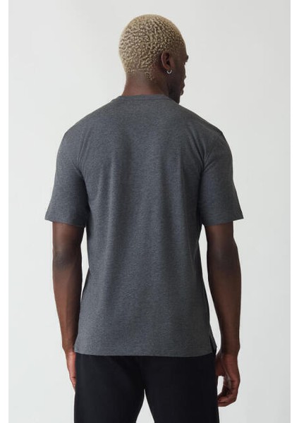 Basic İpek Apreli V Yaka Antrasit Erkek T-Shirt TS22Y22012_D58 fiyatları