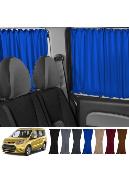 Ford Connect 1.nesil 2002-2013 Uyumlu Mavi Raylı Oto Perde Takımı