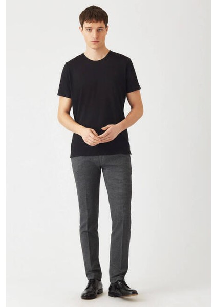 Erkek Regular Fit Basic T-Shirt SIYAH TS22Y22103_D99