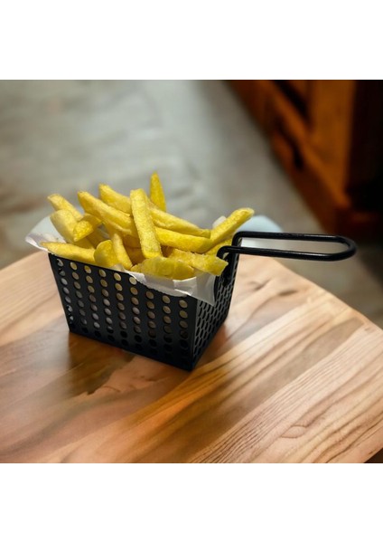 Mini Patateslik Firütöz Sepeti Patates Kızartma Sunum Sepeti Siyah fiyatları
