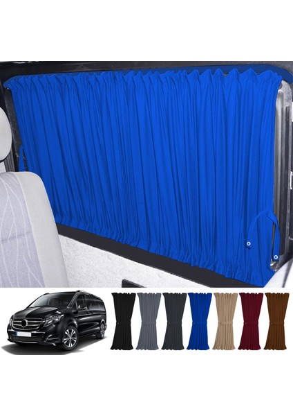 Mercedes Vito W447 5 Cam 2014+ Uyumlu Mavi Raylı Oto Perde Takımı