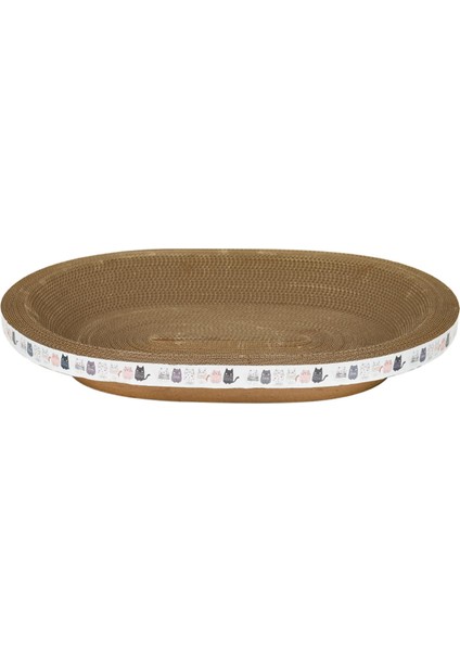 Kedi Çizik Kase Ped Yuva Yatağı Oval Oluklu Kedi Çizme Tahtası 43CMX16CMX8CM (Yurt Dışından)
