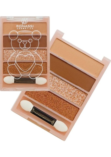 Ronassi Cosmetics 4'lü Göz Farı Simli Mini Makyaj Paleti No:1