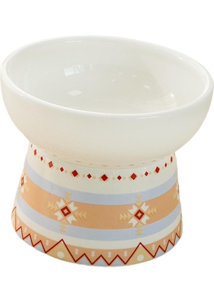 Seramik Yüksek Evcil Hayvan Besleyici ve Water Etnik Ekoratif Yükseltilmiş Kedi D (Yurt Dışından) fiyatları