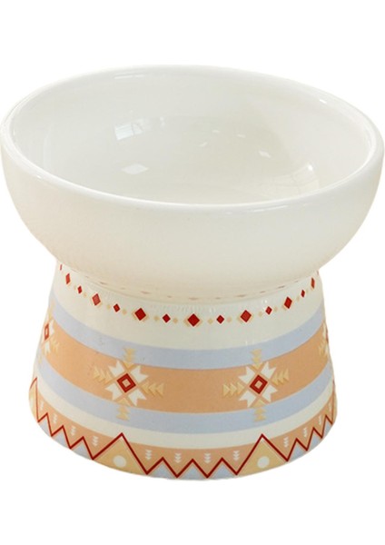 Seramik Yüksek Evcil Hayvan Besleyici ve Water Etnik Ekoratif Yükseltilmiş Kedi D (Yurt Dışından) indirimleri