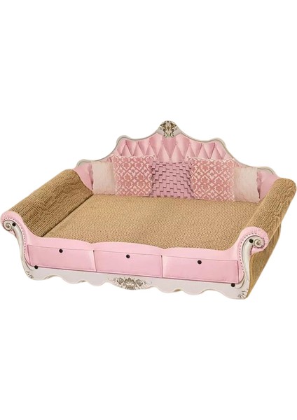 Cat Scratcher Pad Mobilya Koruyucu Pet Malzemeleri Oluklu Tahta Lounger Pembe (Yurt Dışından)