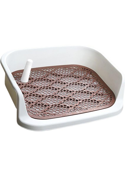 Pet Dog Tuvalet Puppy Lazımlık Tepsisi Eğitim Pedi Tutucu Pet Kramp Tavası Kapalı Beyaz Kahve (Yurt Dışından)