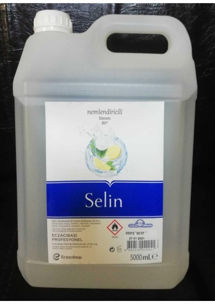 Nemlendiricili Limon Kolonyası 5lt. Selin
