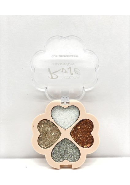 Roesıa Rose Cosmetics Rose 4'lü Kalpli Glitter - Glıtter Eyeshadow