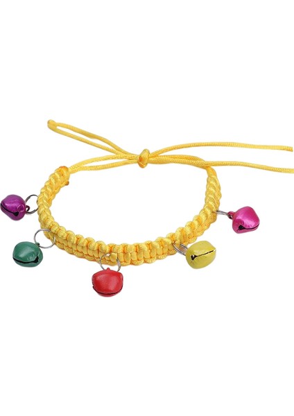 Pet Yakası Çanlar Ayarlanabilir Köpek Kedi Boyun Kayışı Sarı (Yurt Dışından)