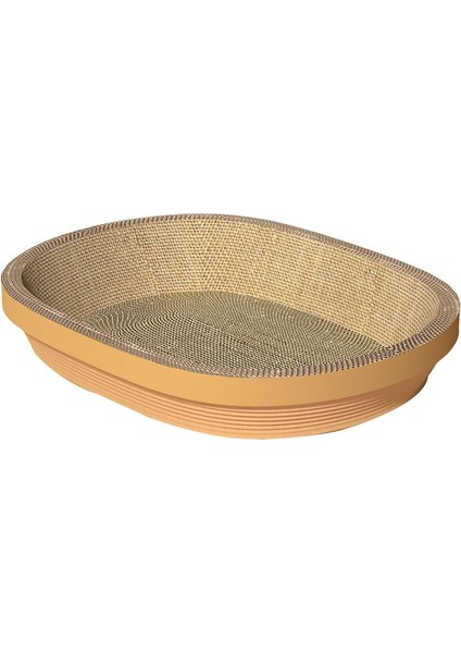 Kedi Çizik Karton Kedi Çizik Ped Kalıcı Kağıt Dayanıklı Kedi Şezlong Kahverengi Kenar (Yurt Dışından)