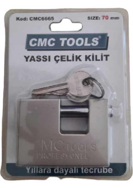 Yassı Çelik Kilit 70MM