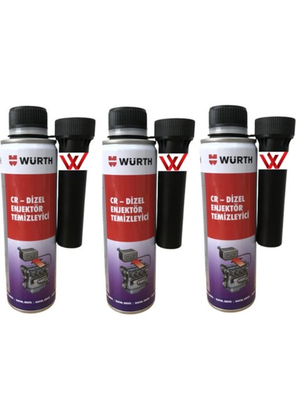 Würth Yeni Nesil Enjektör Temizleyici Dizel Performans Iyileştirici 300ML 3 Adet