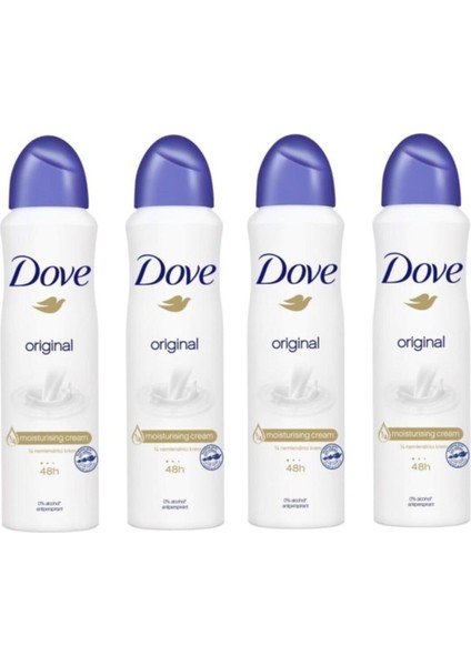 Kadın Deodorant Sprey Original 150 ml Kadın Deodorant x 4 Adet