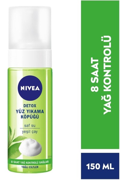 Süper Detox Yağlı Ciltler Için Yüz Yıkama Köpüğü Yağlı Ciltler 150ML Yüz Temizleme