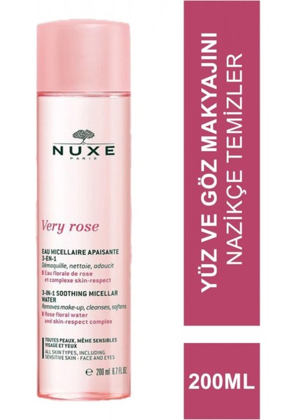 Very Rose 3-In 1 Soothing Micellar Water - Yatıştırıcı Misel Su 200 ml