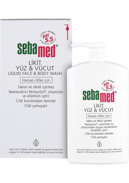 Yüz ve Vücut Temizleyici Likit 1000 ml