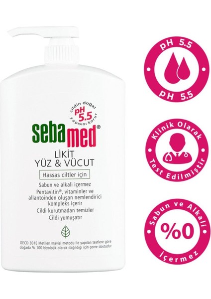 Yüz ve Vücut Temizleyici Likit 1000 ml fiyatları