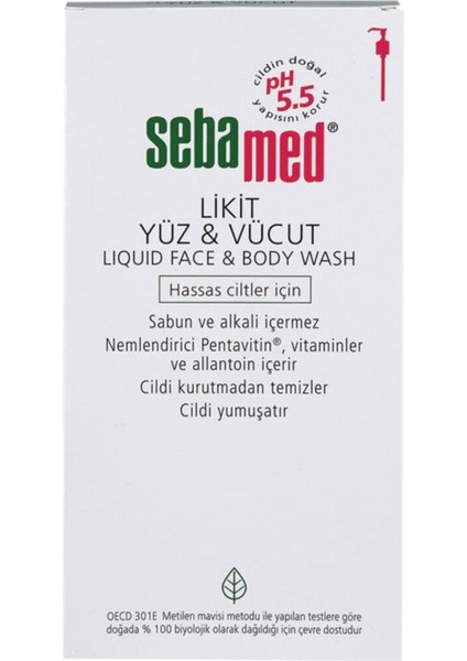 Yüz ve Vücut Temizleyici Likit 1000 ml modelleri