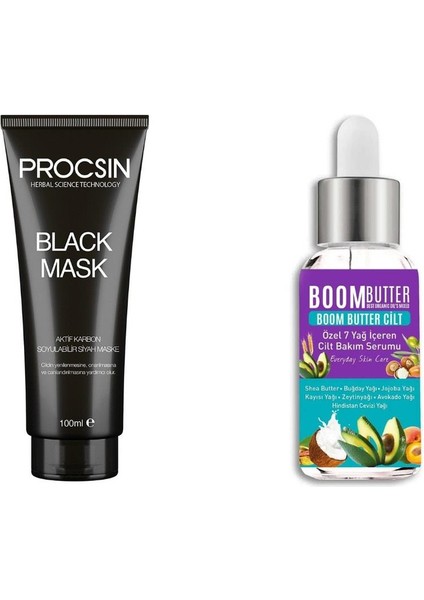 Procsın & Siyah Black Maske 100 ml & Cilt Bakım Serumu 20 ml