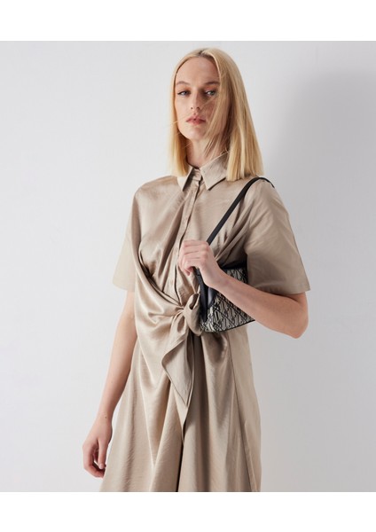 Saten Mix Gömlek Elbise fırsatları