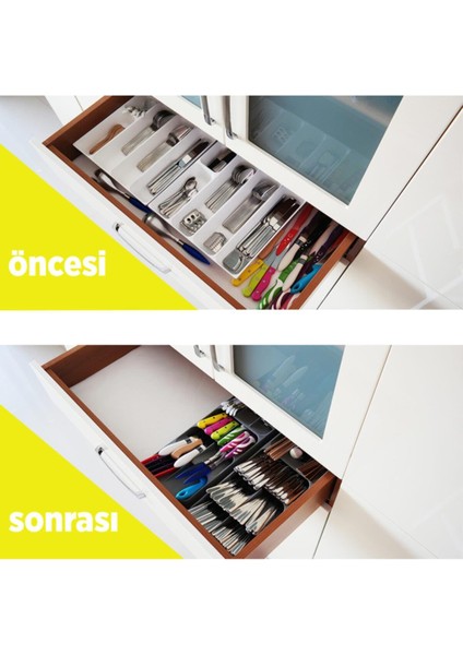 9 Bölmeli Çekmece Kaşıklık, Çekmece Düzenleyici Organizer