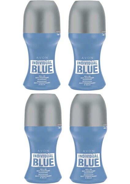 Individual Blue Erkek Antiperspirant Roll On Deodorant Dörtlü