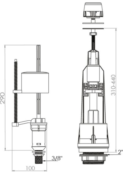 FIT01 Basmalı Mekanik Boşaltmalı Master Flatörlü Iç Takım