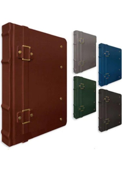 Fırenze 17X24 cm 160 Hafif Yaprak Çizgisiz Deri Kapaklı Defter