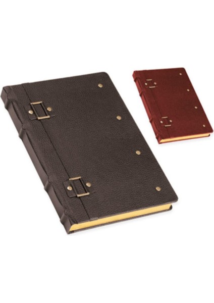Fırenze 17X24 cm 160 Hafif Yaprak Çizgisiz Deri Kapaklı Defter