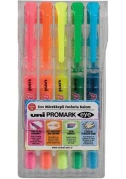 Fosforlu Kalem Promark Eye Cep Tipi 5 Li USP-105 5c