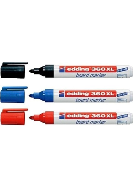 360XL Beyaz Tahta Kalemi 3'lü Set ( 1 Mavi+ 1 Siyah +1 Kırmızı ) 360 32LÜ