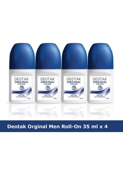 Orıgınal For Men Roll-On Deodorant 35 ml x 4