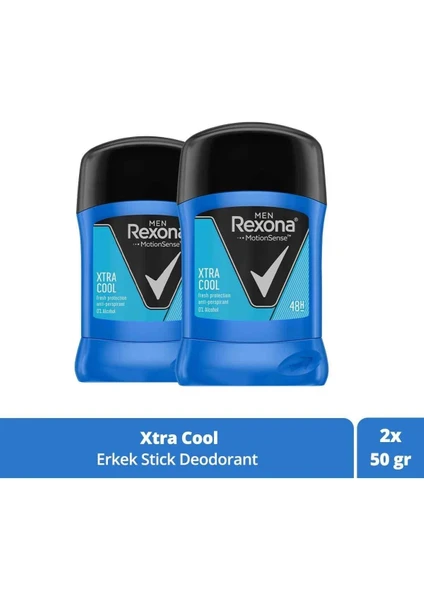 Men Motion Sense Erkek Stick Deodorant Xtra Cool 48 Saat Koruma 50 G x 2 Adet