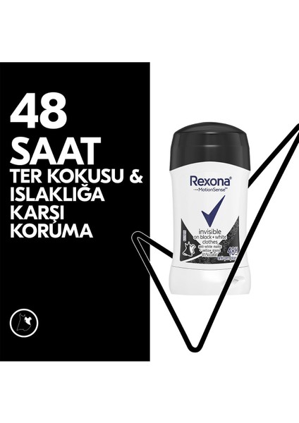 Motion Sense Kadın Stick Deodorant Invisible On Black + White Clothes 40 G x 2 Adet