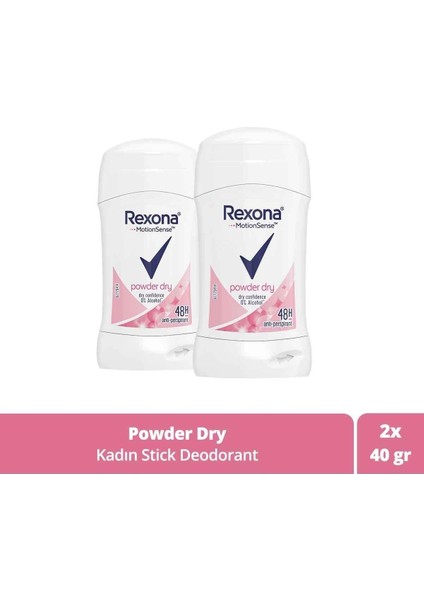 Motion Sense Kadın Stick Deodorant Powder Dry 48 Saat Koruma 40 G x 2 Adet