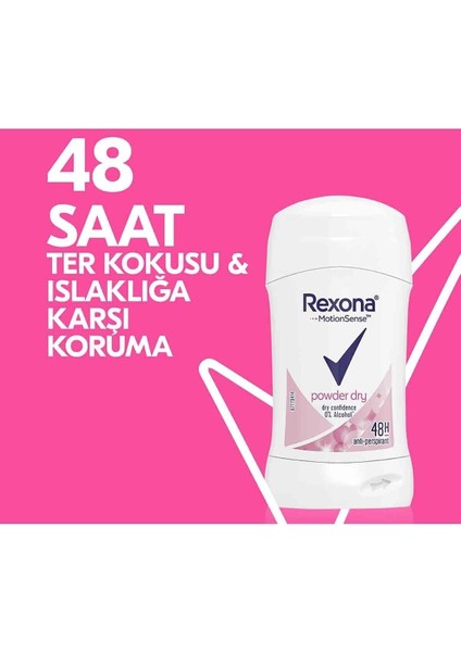 Motion Sense Kadın Stick Deodorant Powder Dry 48 Saat Koruma 40 G x 2 Adet