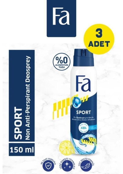 Sport Deodorant 150 ml X3