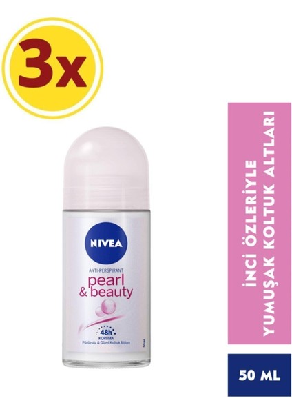 Roll-On Pearl Beauty Woman 50 ml x 3 Adet