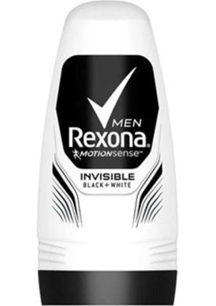 Men Invisible Black White Roll On 50 ml