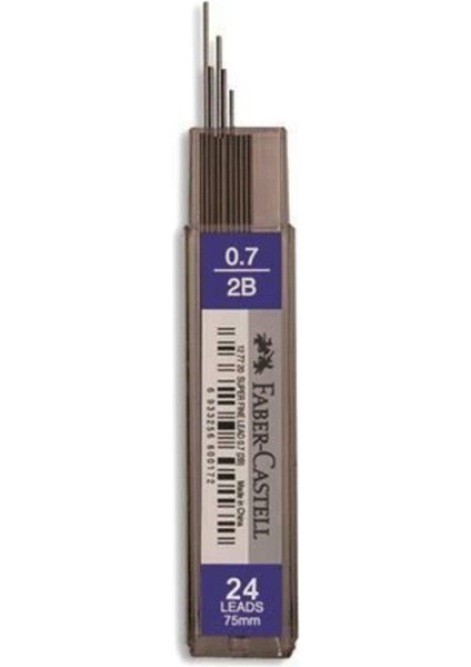 Faber Castell Faber-Castell Super Fine Min Kalem Uçu Siyah 0.7 mm 2b × 12 Adet