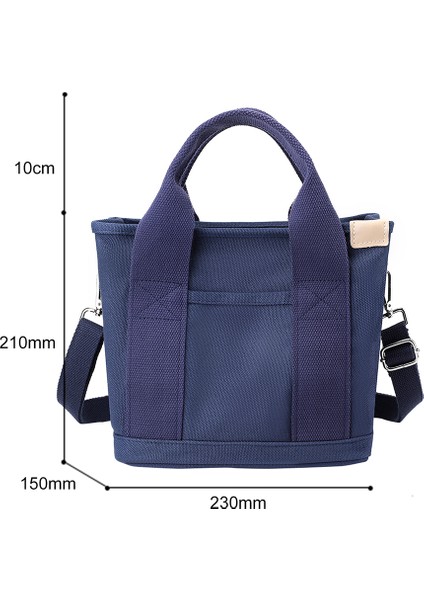 Kadınlar Küçük Tuval Crossbody Çanta Mini Üst Kolu Kova Çantası Alışveriş Tote (Yurt Dışından)